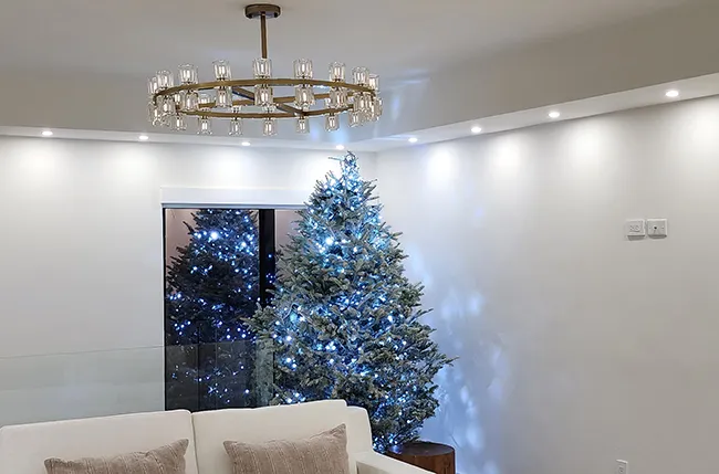 Residential accent lighting installation